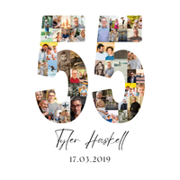 55 Birthday Photo Collage
