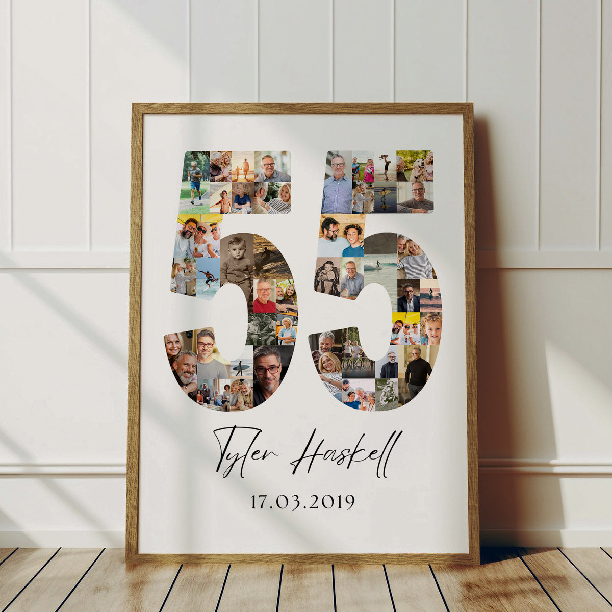 55 Birthday Photo Collage