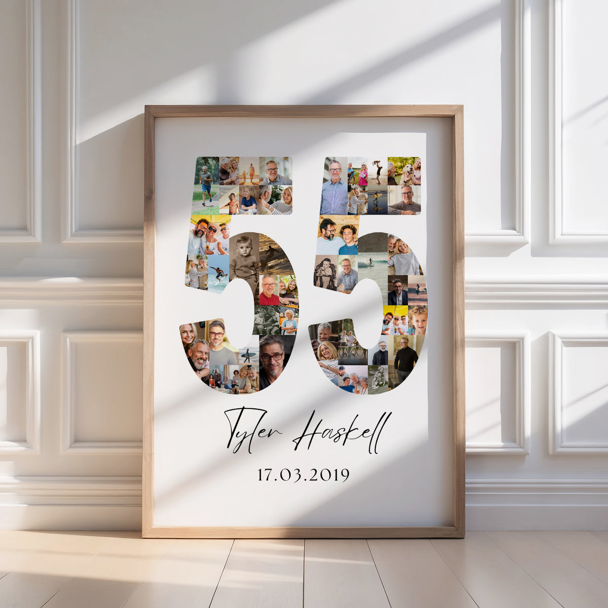 55 Birthday Photo Collage