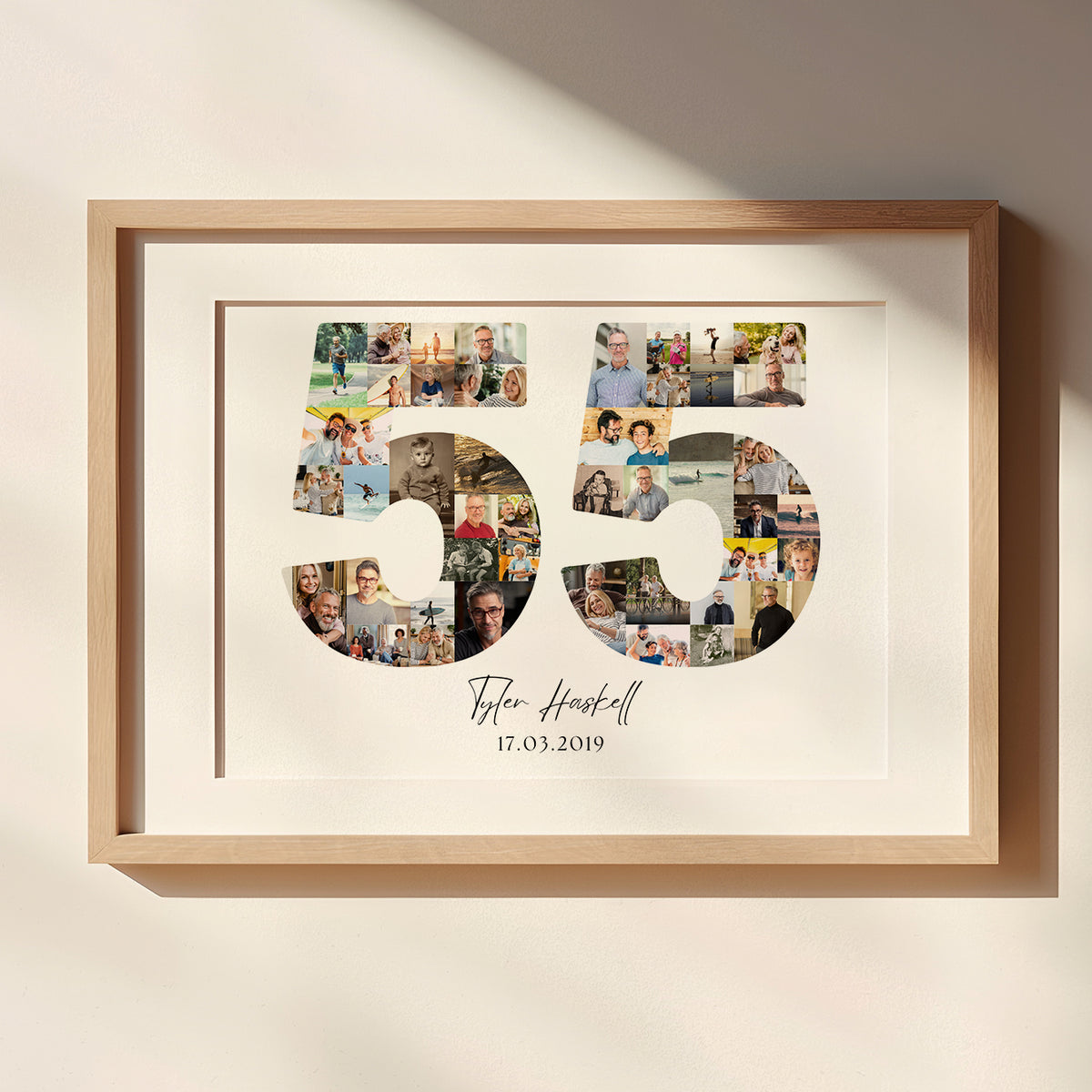 55 Birthday Photo Collage