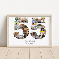 55 Birthday Photo Collage