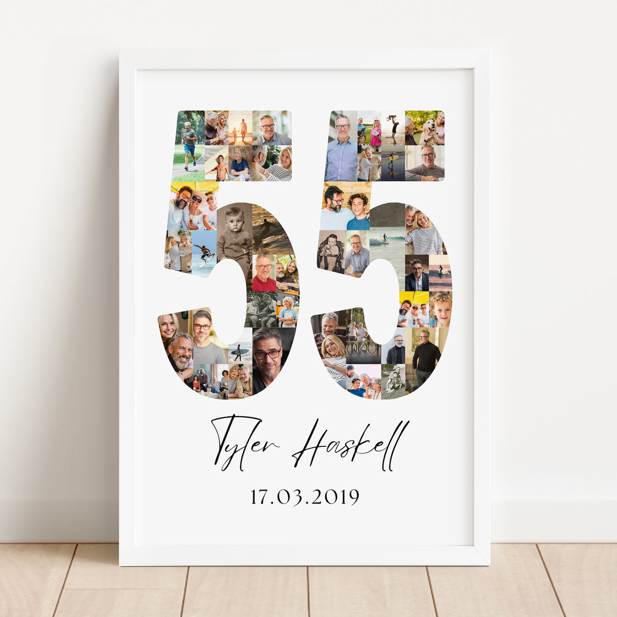 55 Birthday Photo Collage