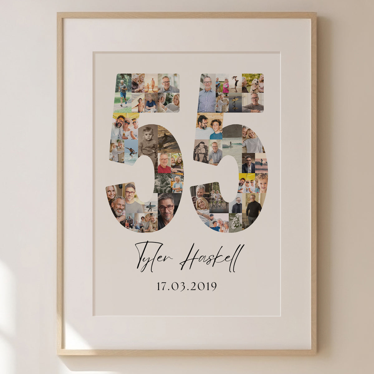 55 Birthday Photo Collage