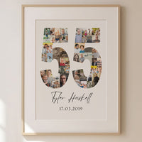 55 Birthday Photo Collage
