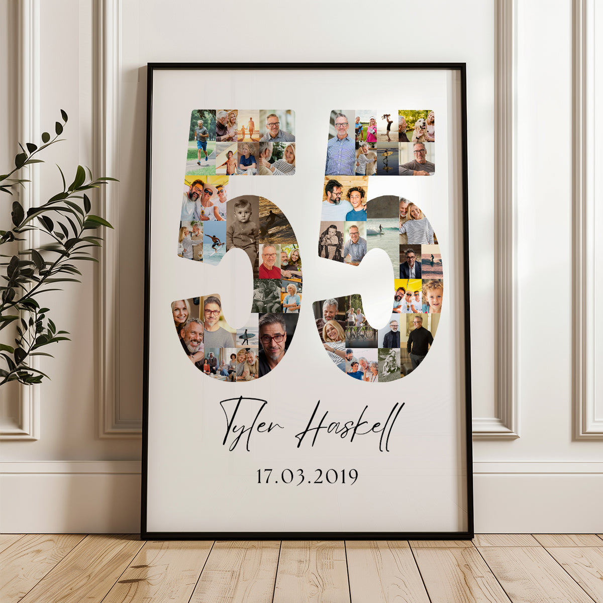55 Birthday Photo Collage