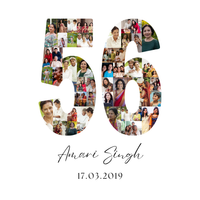 56 Birthday Photo Collage