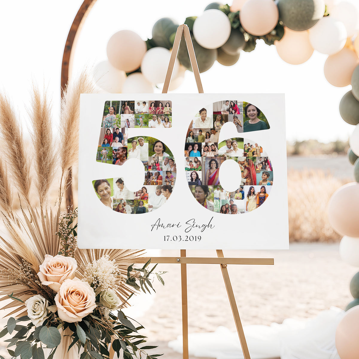 56 Birthday Photo Collage