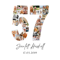 57 Birthday Photo Collage