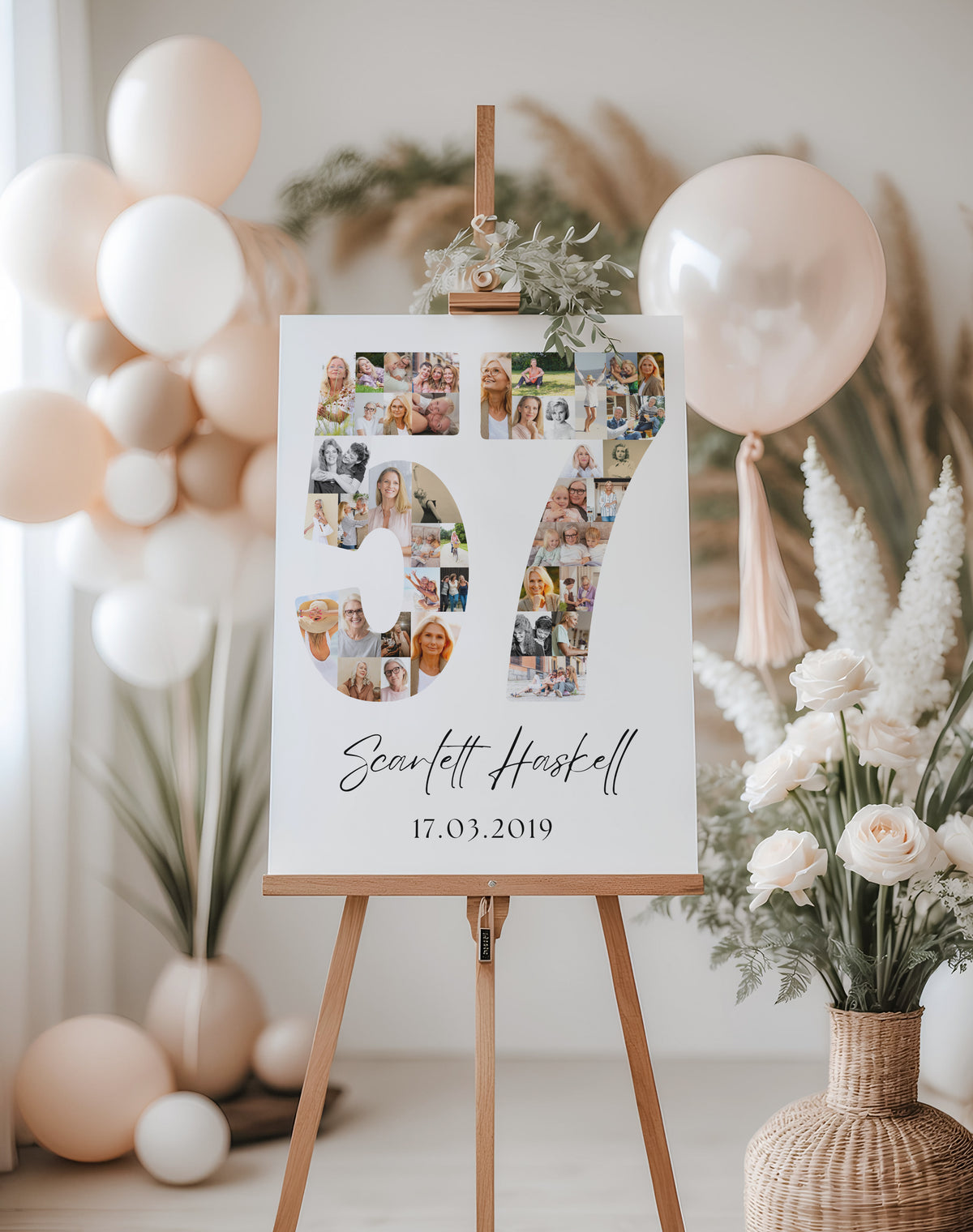 57 Birthday Photo Collage