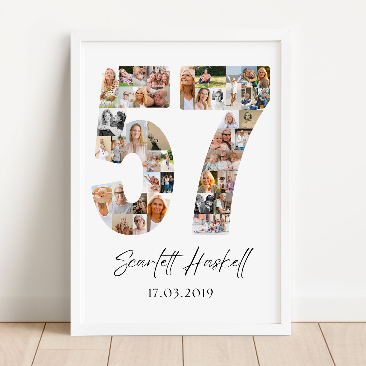57 Birthday Photo Collage