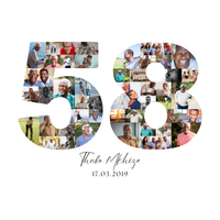 58 Birthday Photo Collage