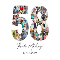 58 Birthday Photo Collage