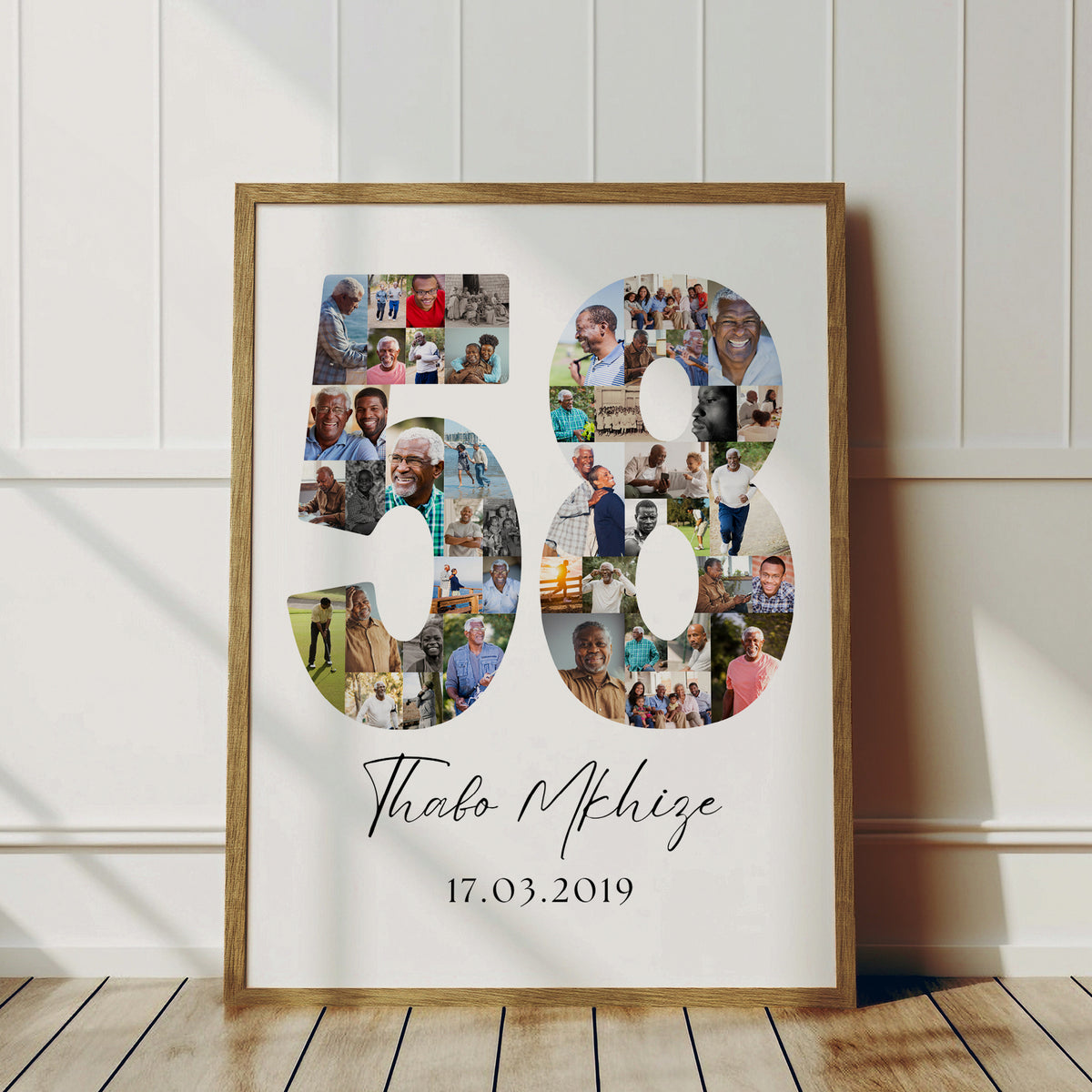 58 Birthday Photo Collage