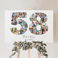 58 Birthday Photo Collage