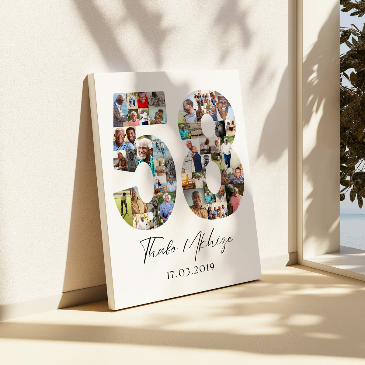 58 Birthday Photo Collage
