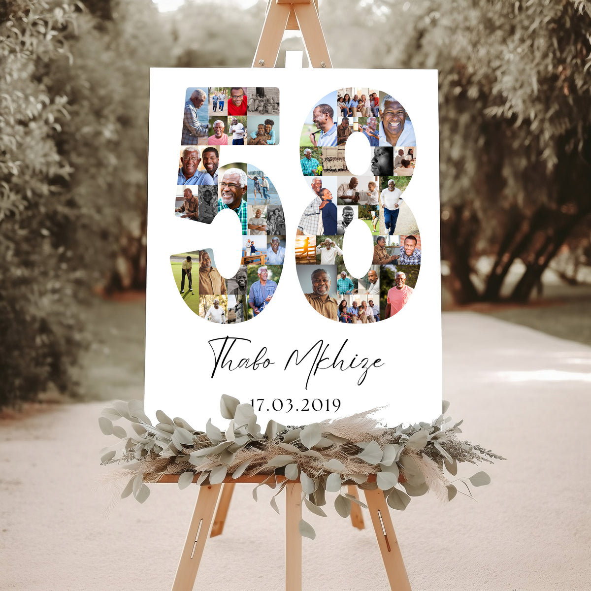 58 Birthday Photo Collage