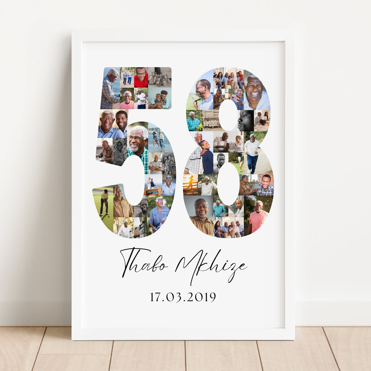 58 Birthday Photo Collage