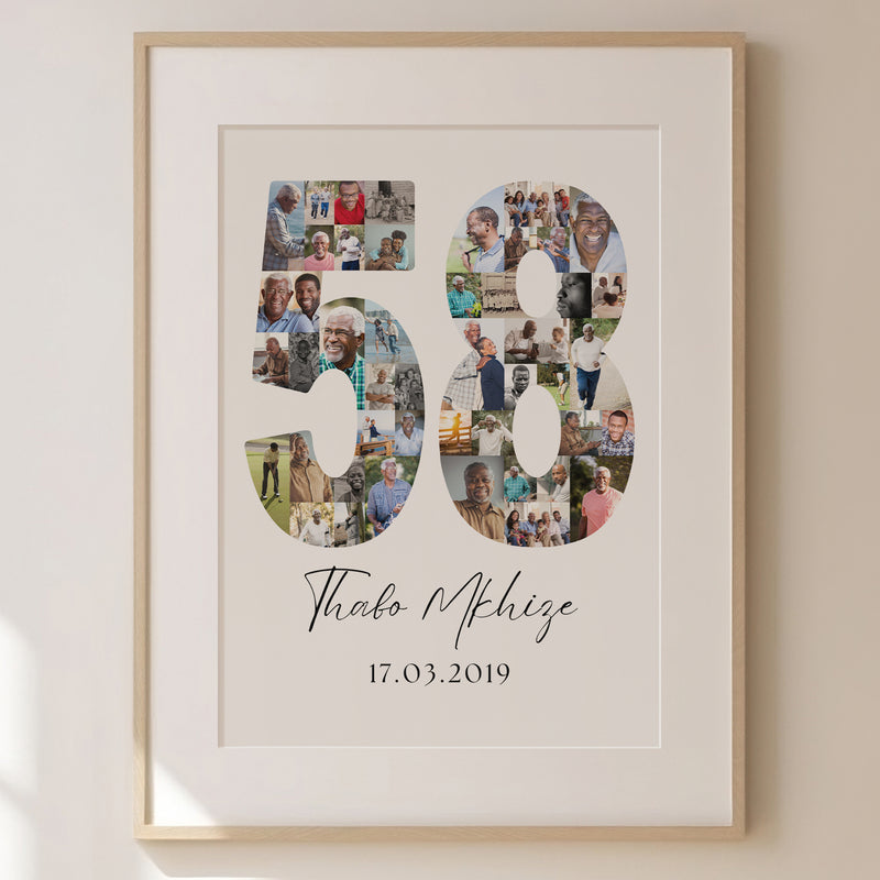58 Birthday Photo Collage