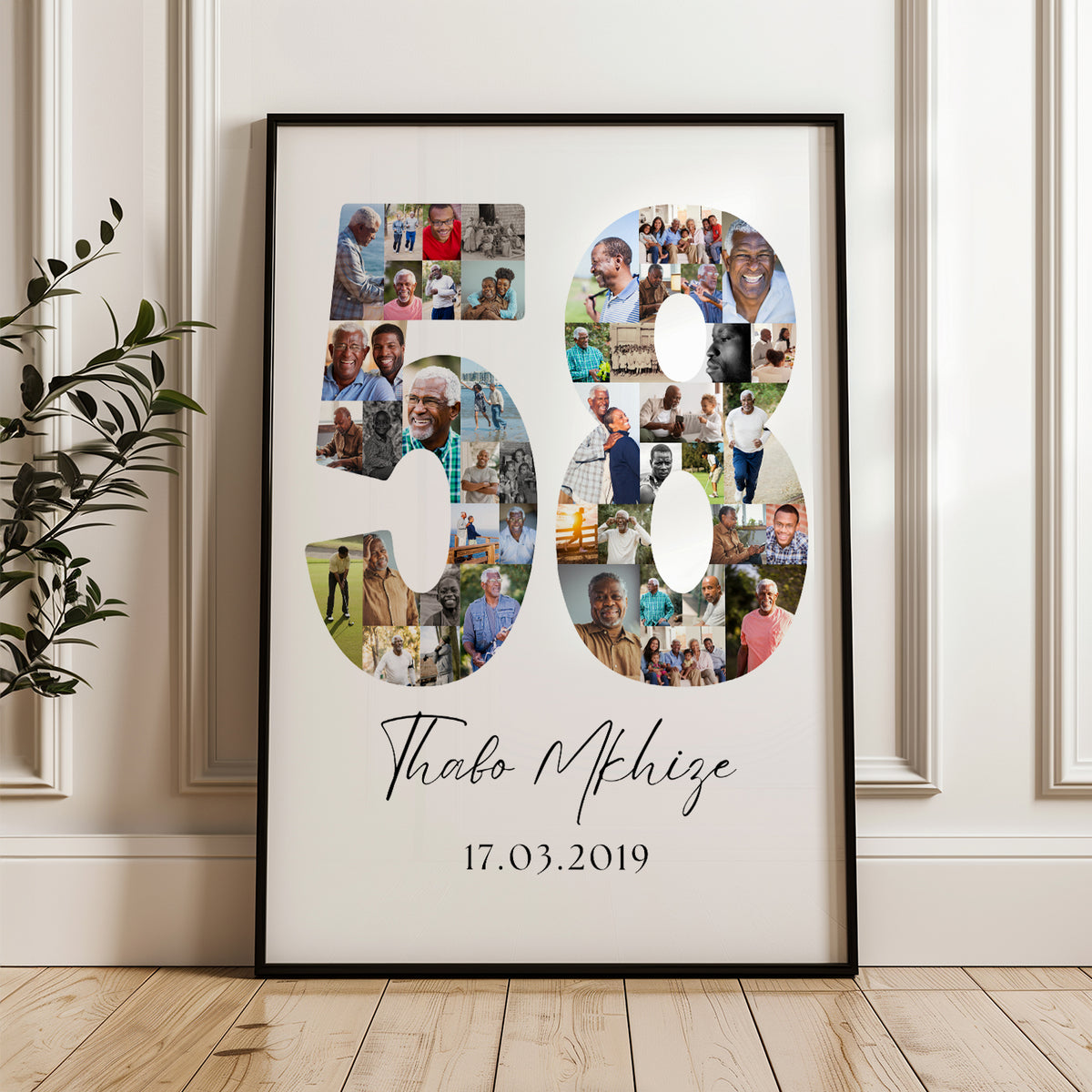 58 Birthday Photo Collage