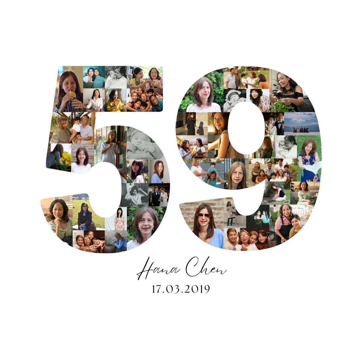 59 Birthday Photo Collage