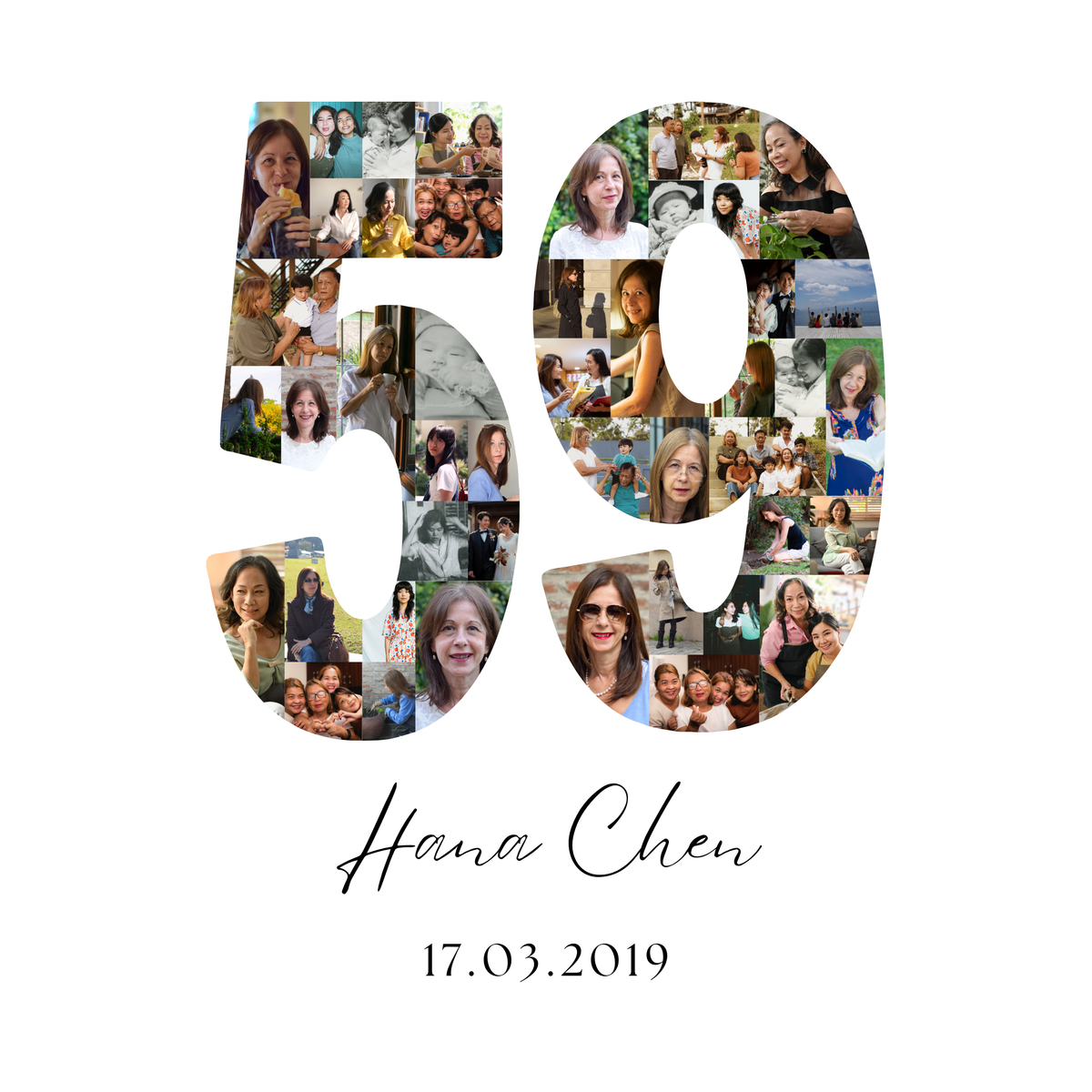 59 Birthday Photo Collage