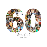 60 Birthday Photo Collage