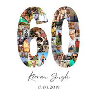 60 Birthday Photo Collage