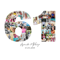 61 Birthday Photo Collage