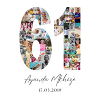 61 Birthday Photo Collage