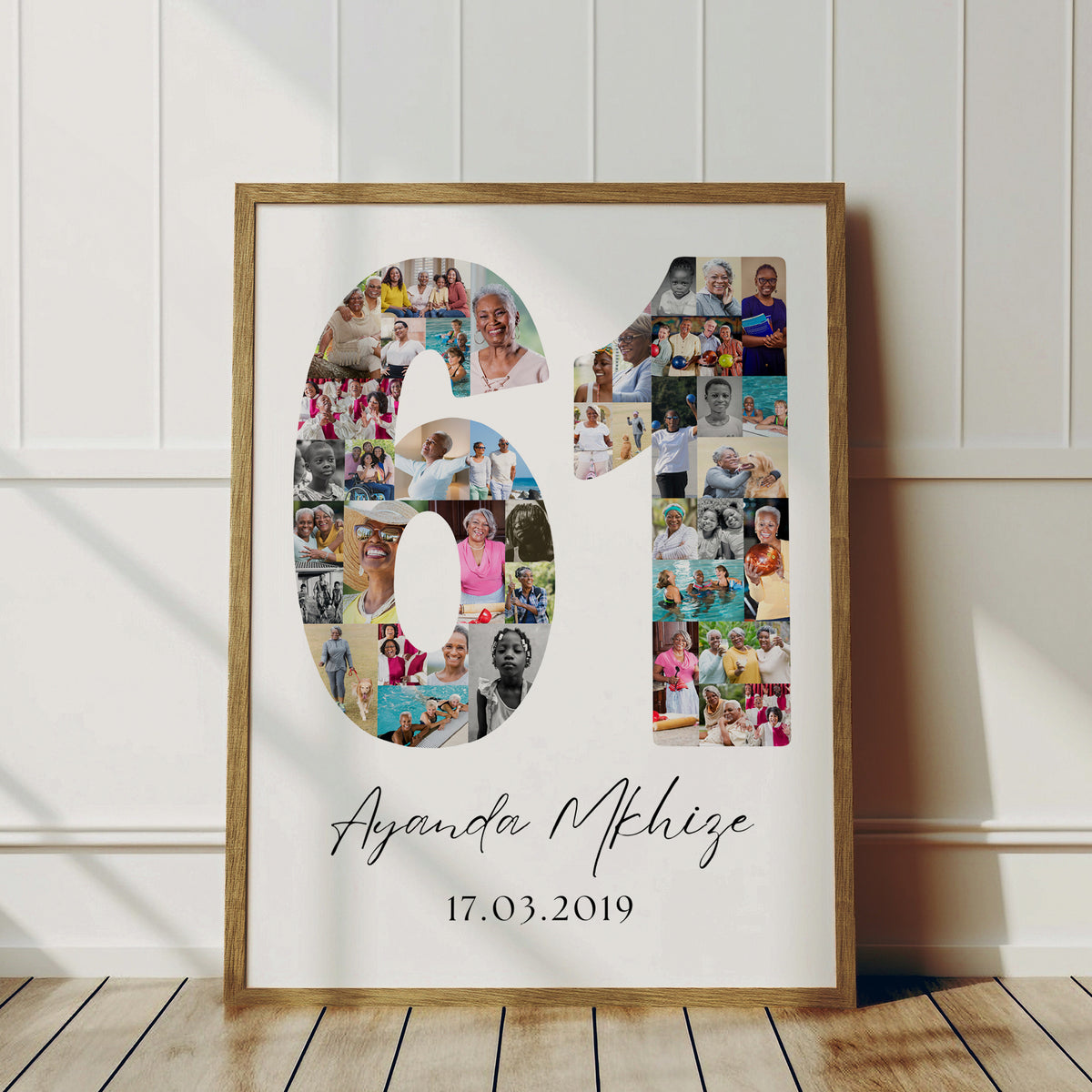 61 Birthday Photo Collage