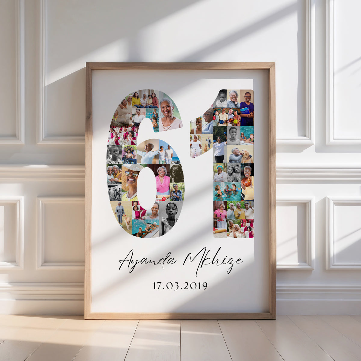 61 Birthday Photo Collage