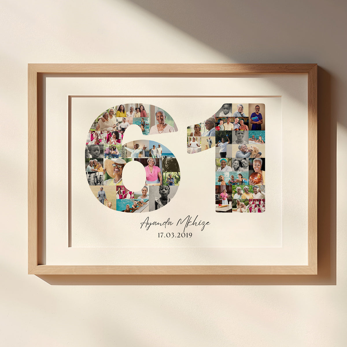 61 Birthday Photo Collage