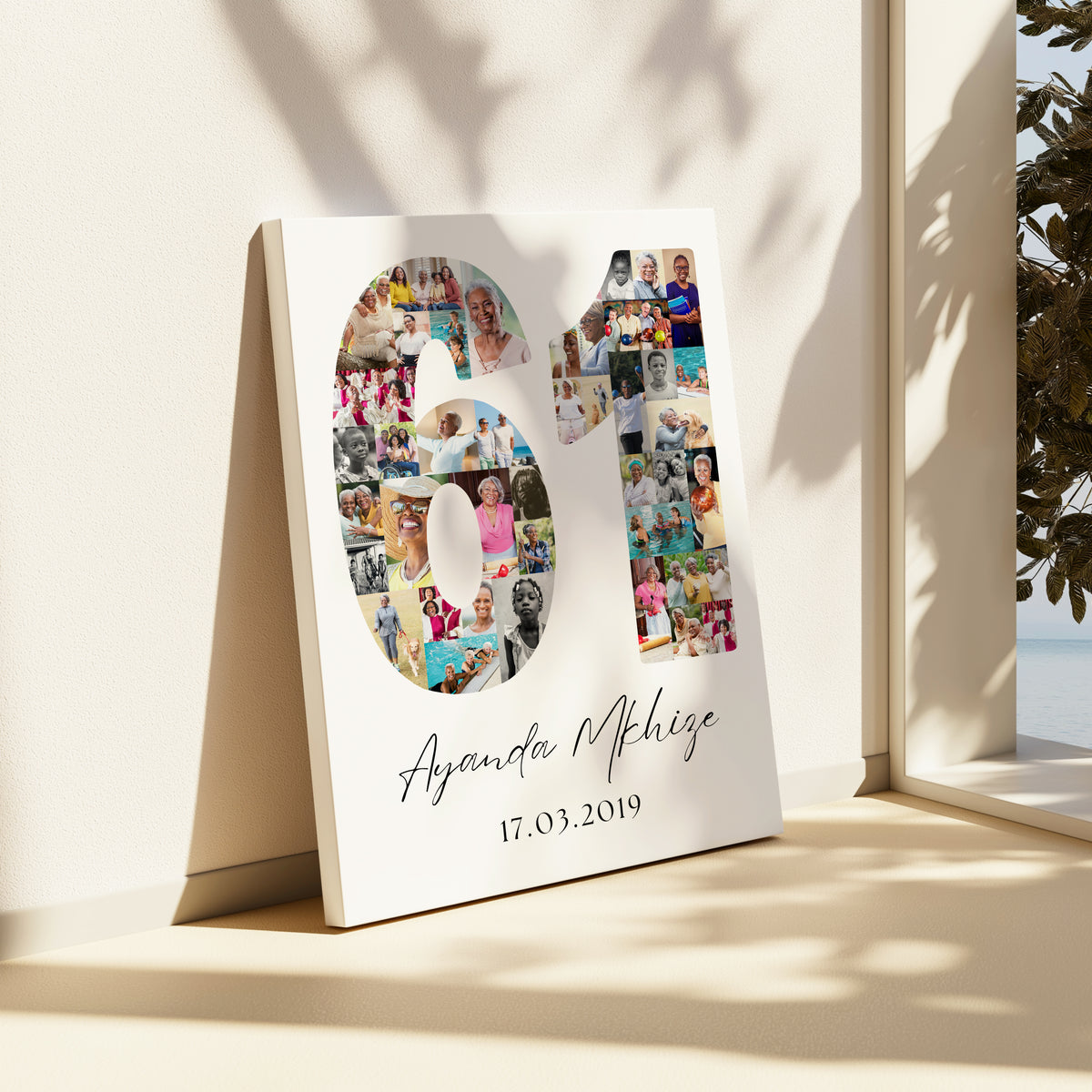 61 Birthday Photo Collage