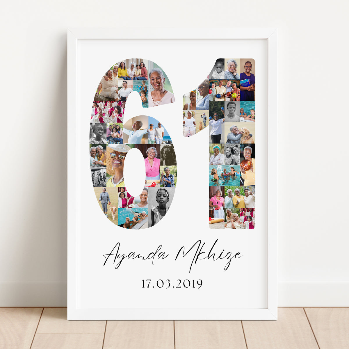 61 Birthday Photo Collage