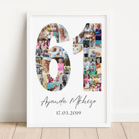 61 Birthday Photo Collage