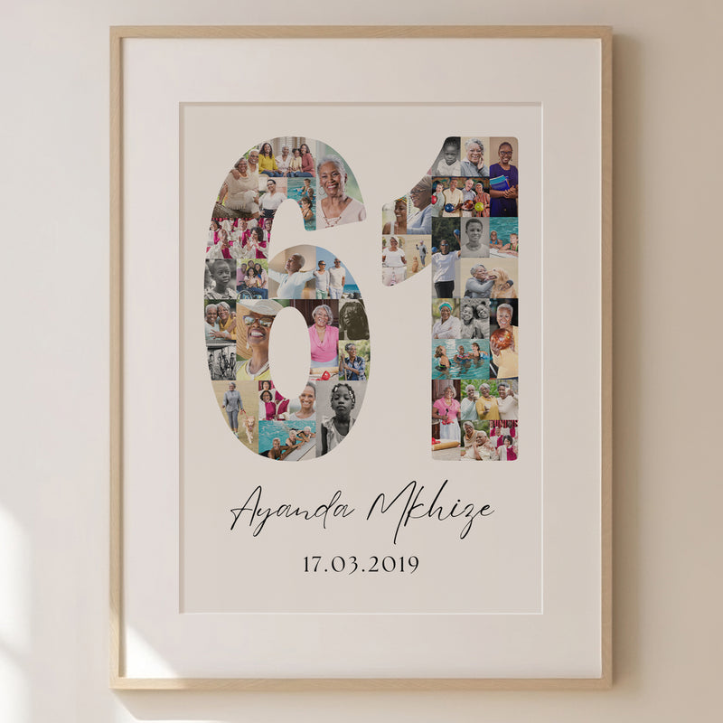 61 Birthday Photo Collage