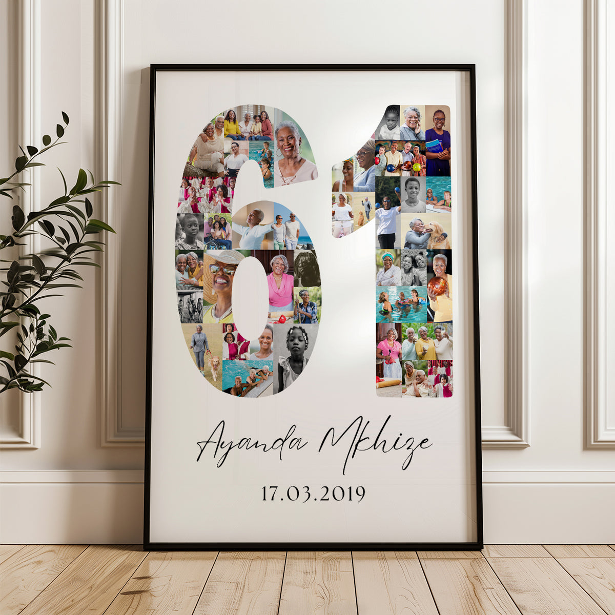 61 Birthday Photo Collage