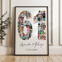 61 Birthday Photo Collage