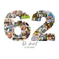 62 Birthday Photo Collage