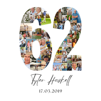 62 Birthday Photo Collage