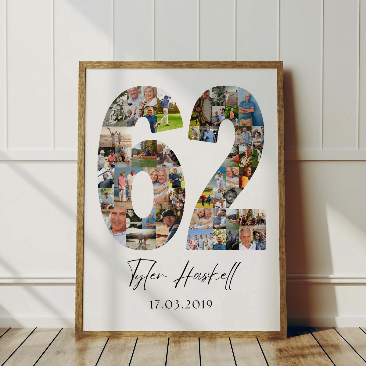 62 Birthday Photo Collage