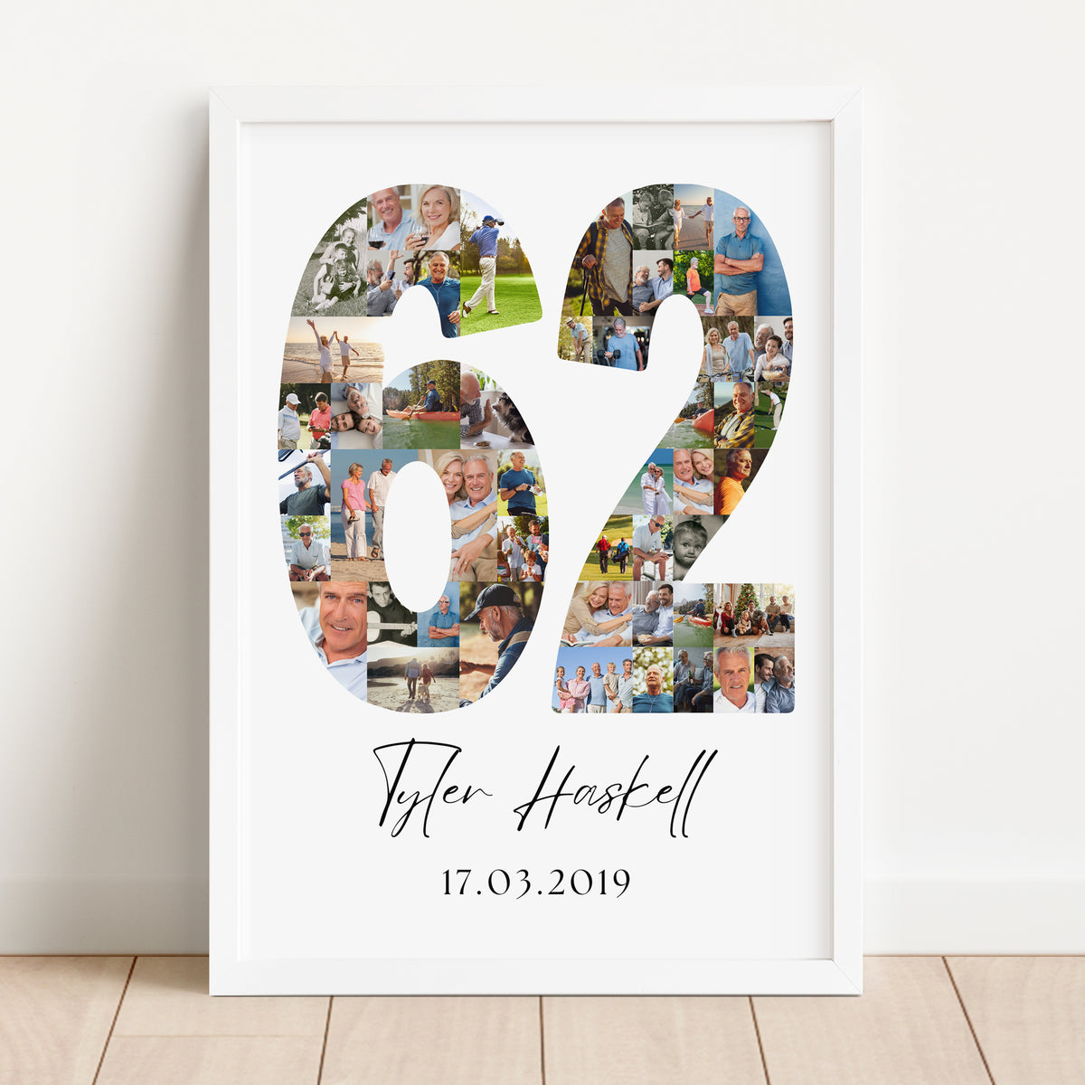 62 Birthday Photo Collage