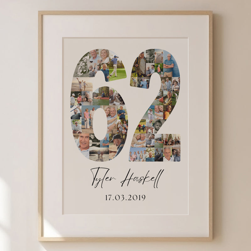 62 Birthday Photo Collage