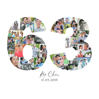 63 Birthday Photo Collage