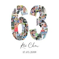 63 Birthday Photo Collage