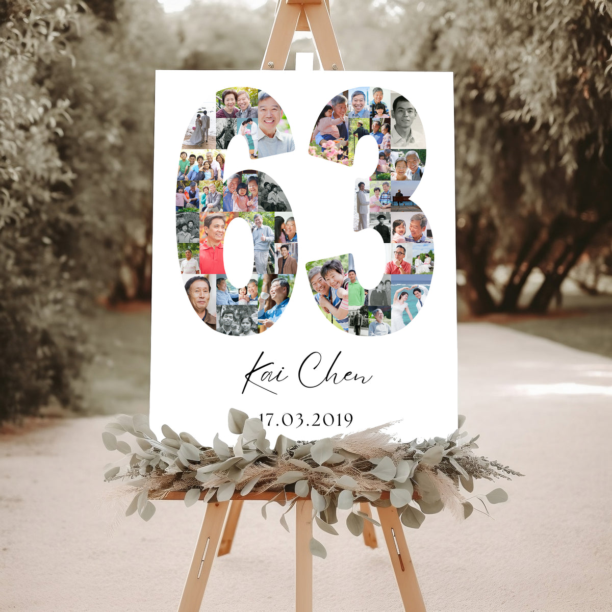 63 Birthday Photo Collage