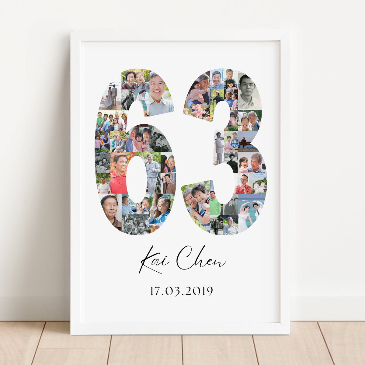 63 Birthday Photo Collage