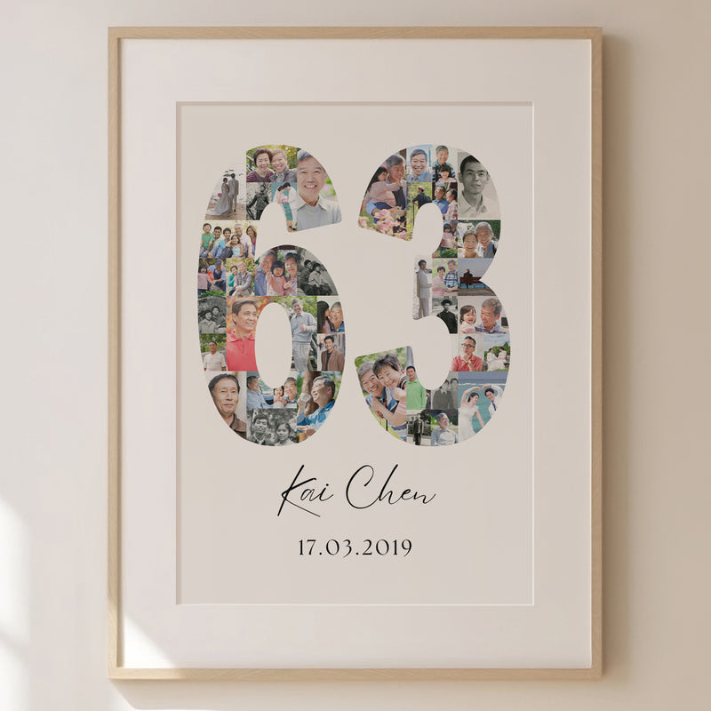 63 Birthday Photo Collage