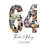 64 Birthday Photo Collage