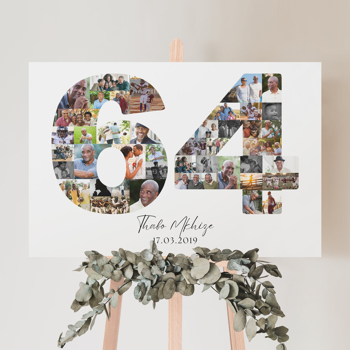 64 Birthday Photo Collage